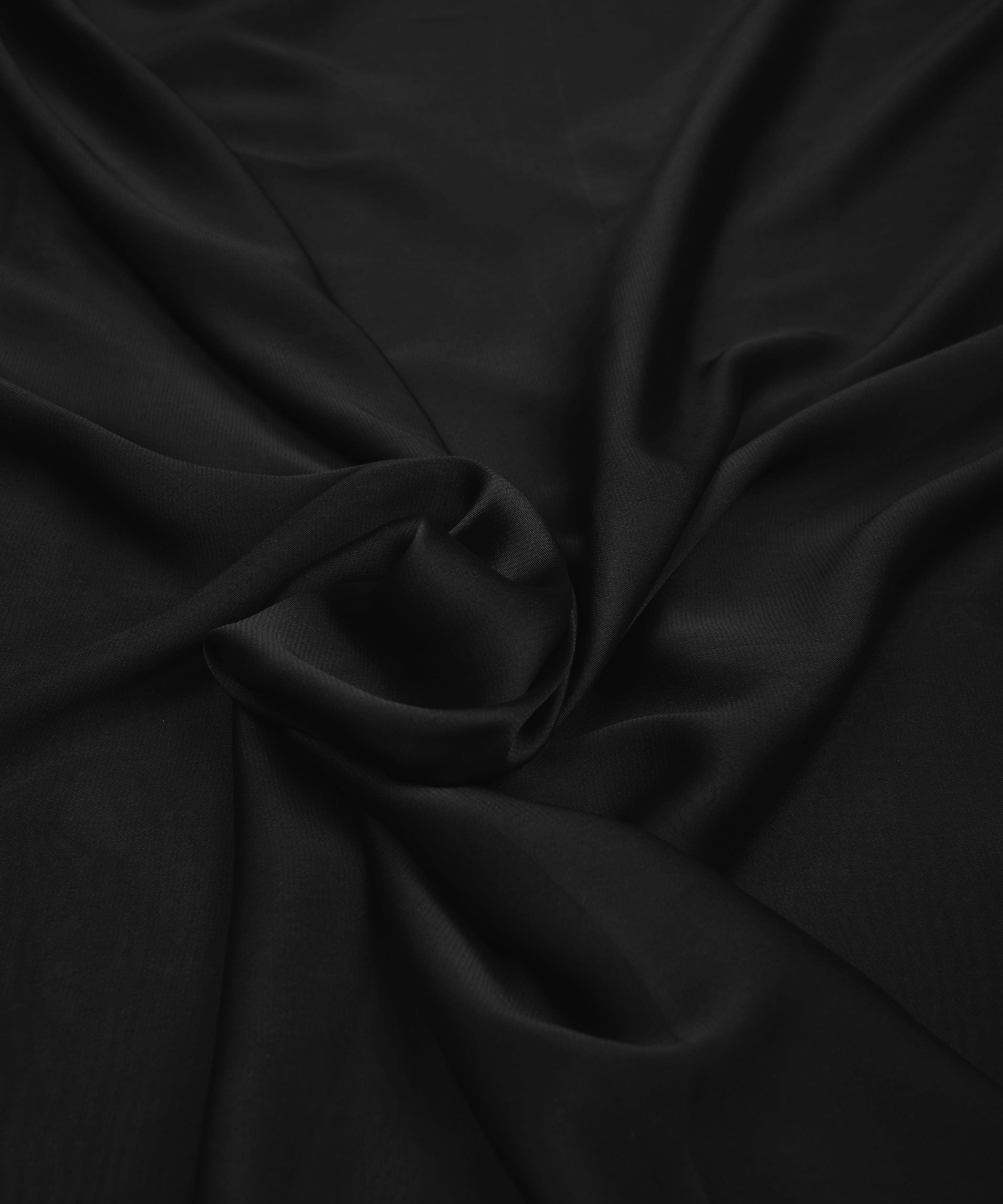 Black Plain Dyed Georgette Fabric