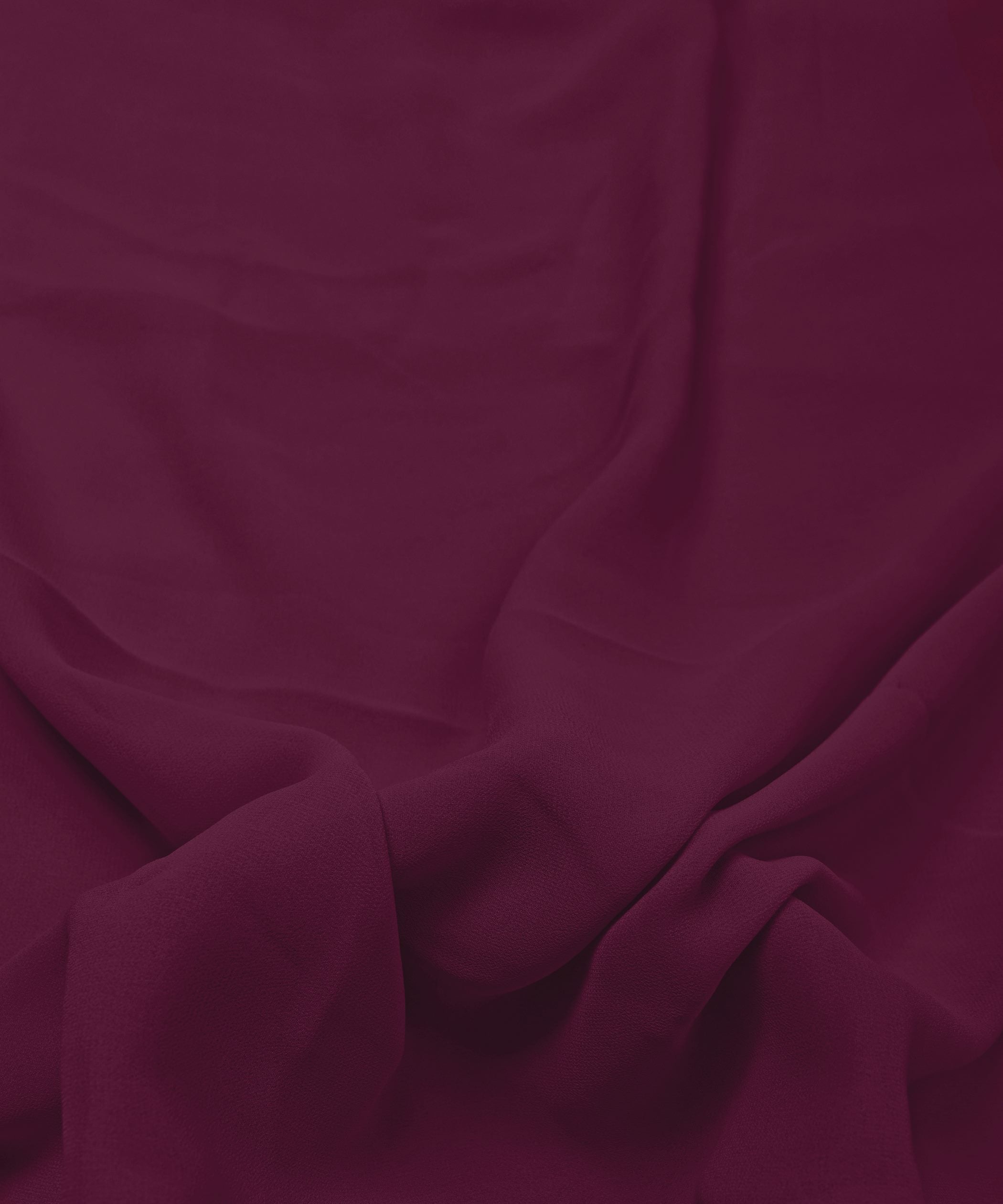 Dark Wine Plain Dyed Georgette Fabric