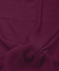 Dark Wine Plain Dyed Georgette Fabric