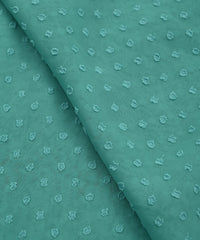 Aqua Blue Georgette Dobby Weave Fabric