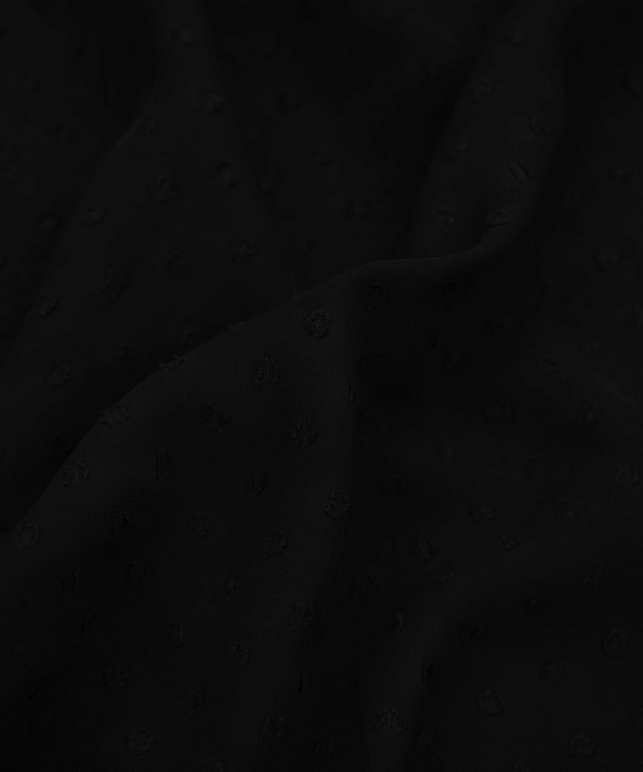 Black Georgette Dobby Weave Fabric
