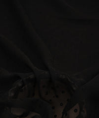 Black Georgette Dobby Weave Fabric