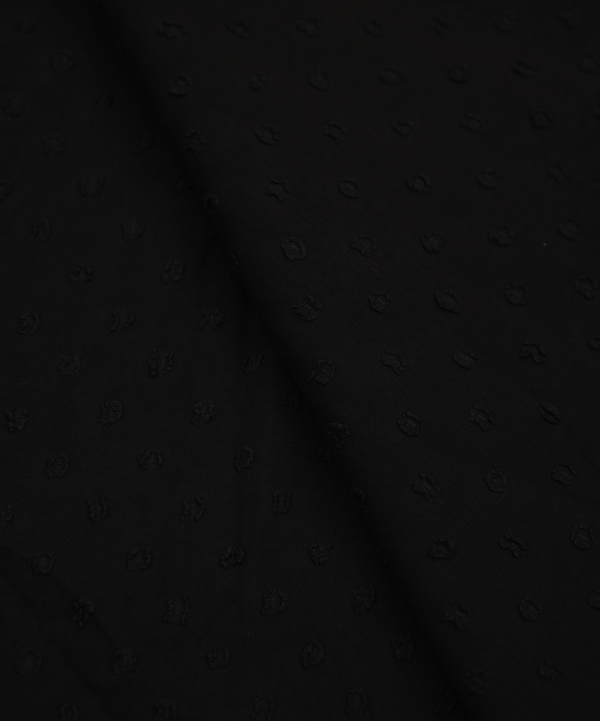 Black Georgette Dobby Weave Fabric