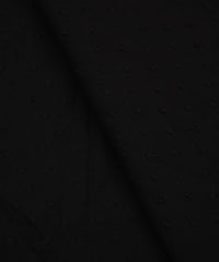 Black Georgette Dobby Weave Fabric