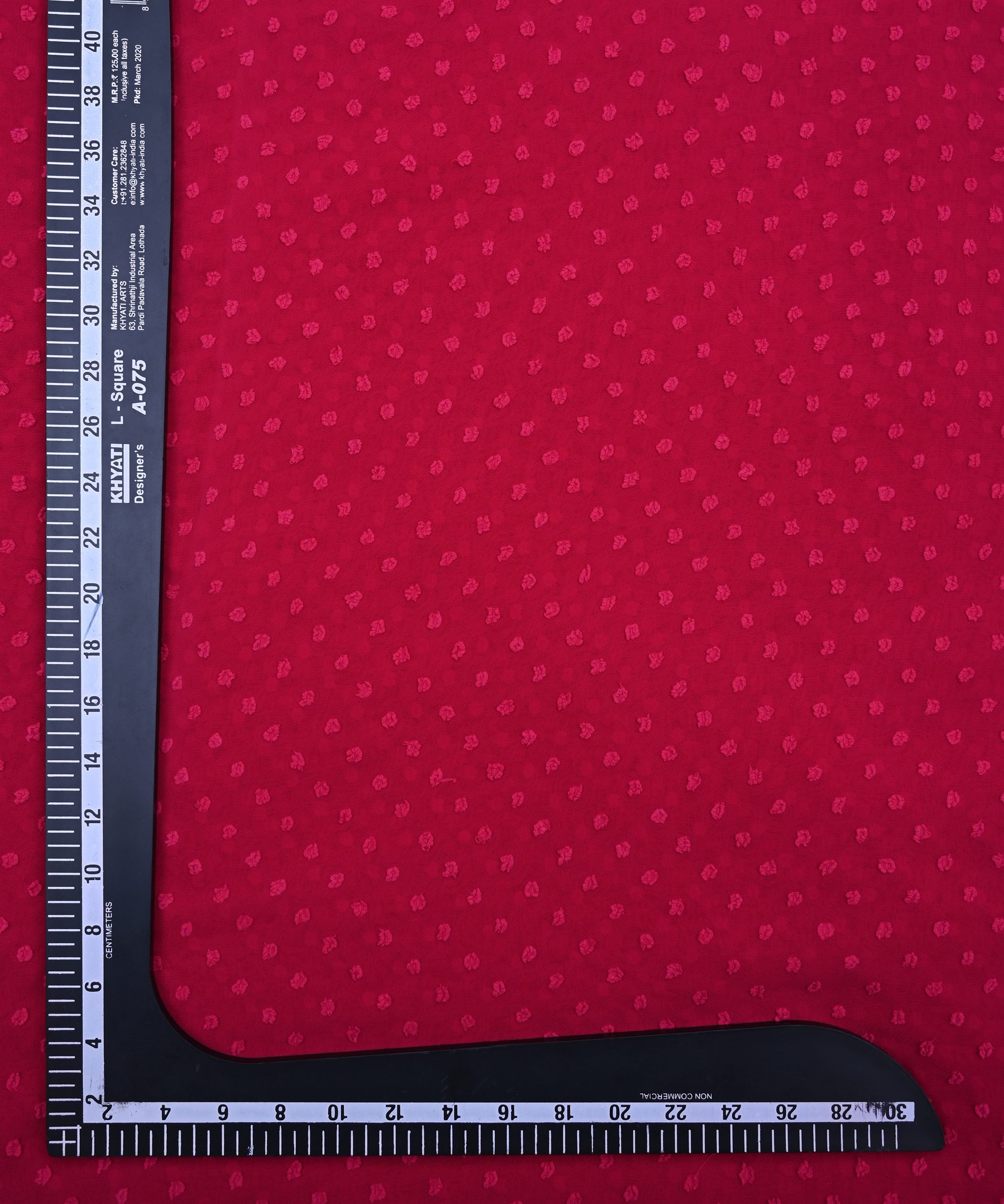 Hot Pink Georgette Dobby Weave Fabric