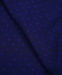 Navy Blue Georgette Dobby Weave Fabric