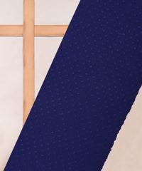 Navy Blue Georgette Dobby Weave Fabric