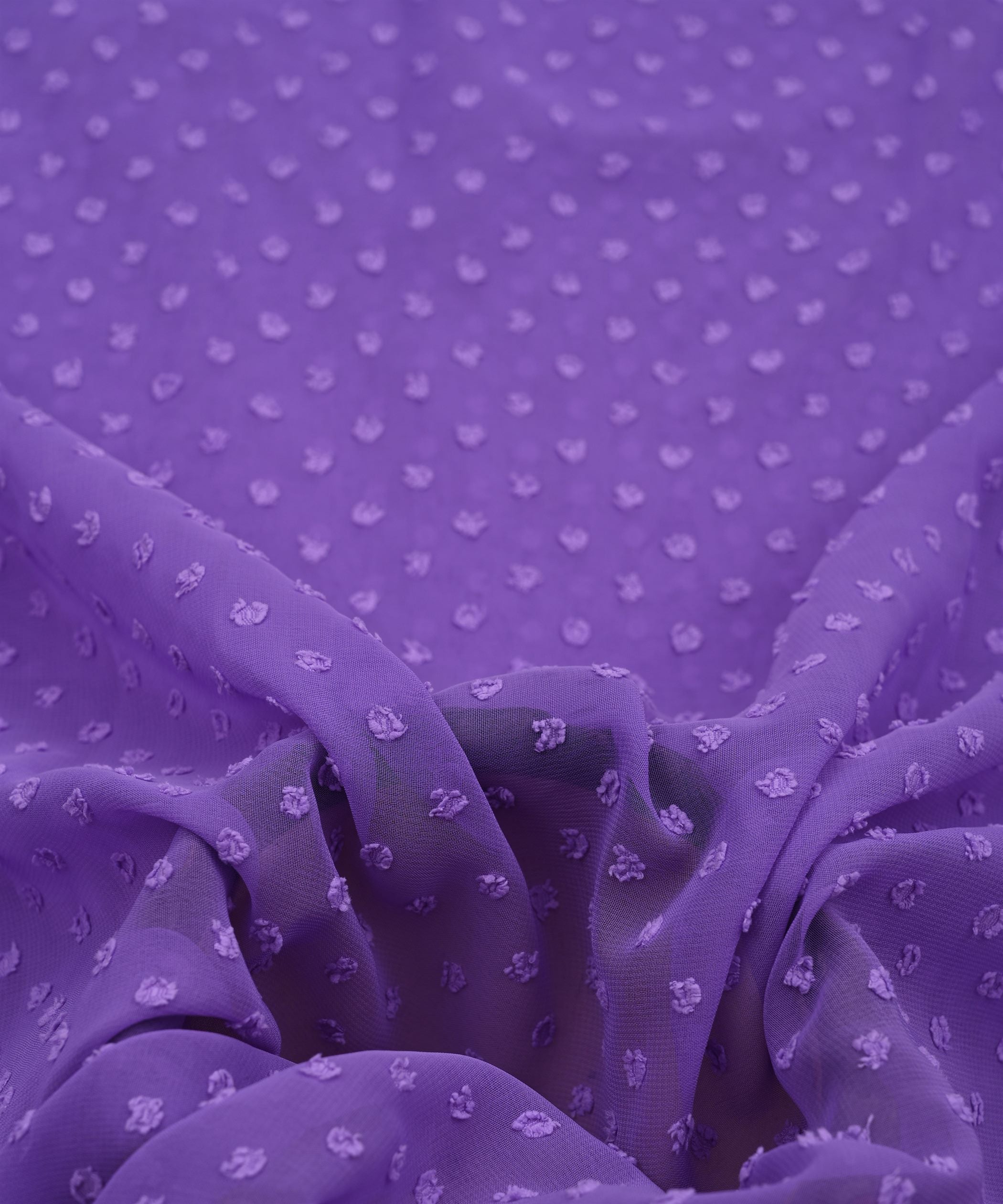 Purple Georgette Dobby Weave Fabric