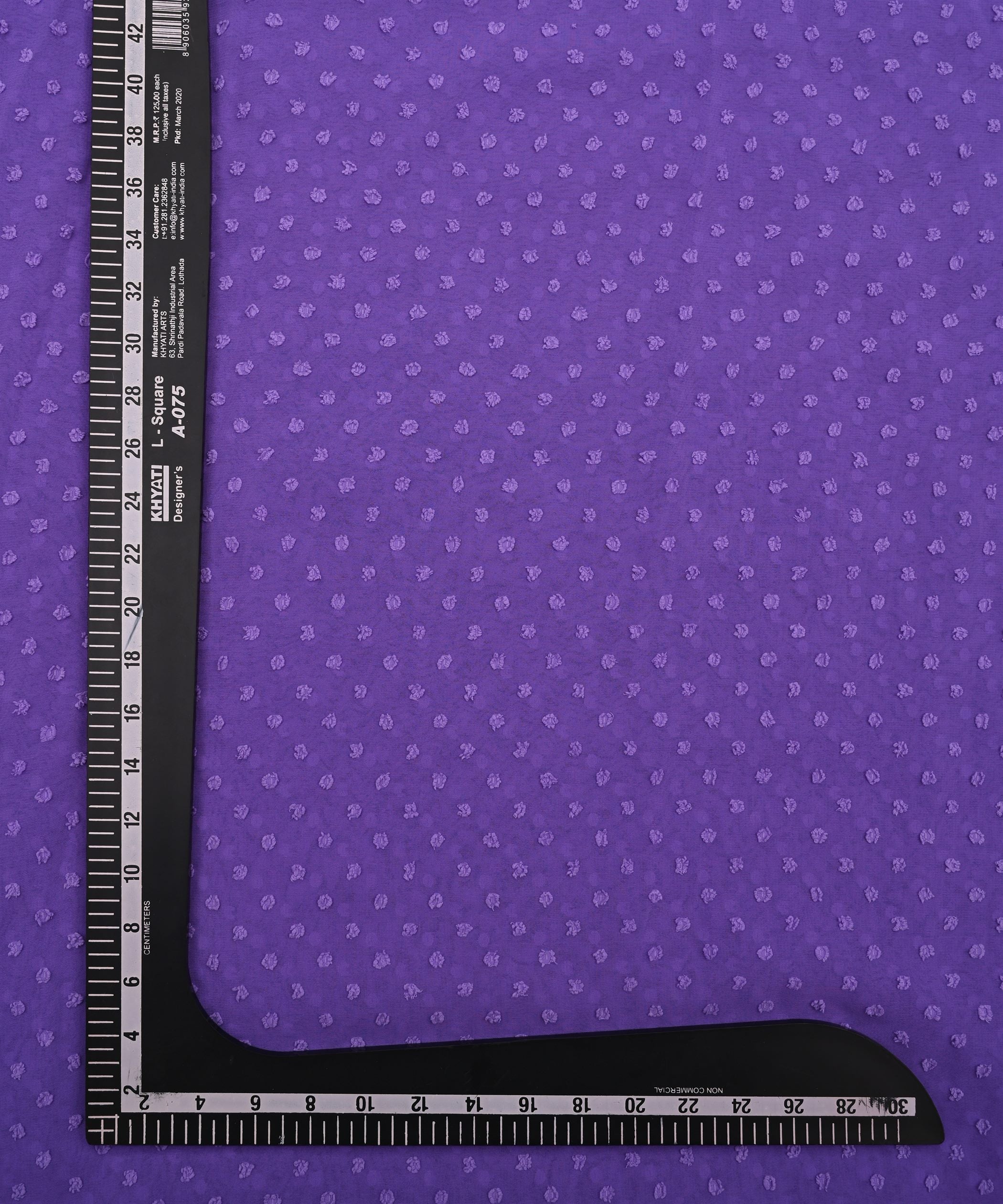 Purple Georgette Dobby Weave Fabric