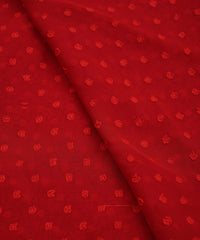 Red Georgette Dobby Weave Fabric