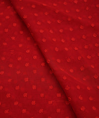 Red Georgette Dobby Weave Fabric