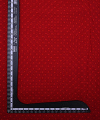 Red Georgette Dobby Weave Fabric