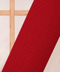 Red Georgette Dobby Weave Fabric