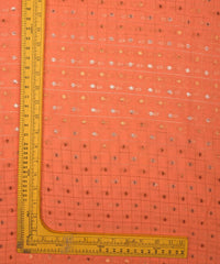 Light Coral Georgette Fabric with Lining & Butti