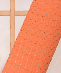 Light Coral Georgette Fabric with Lining & Butti