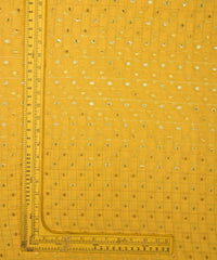 Yellow Georgette Fabric with Lining & Butti