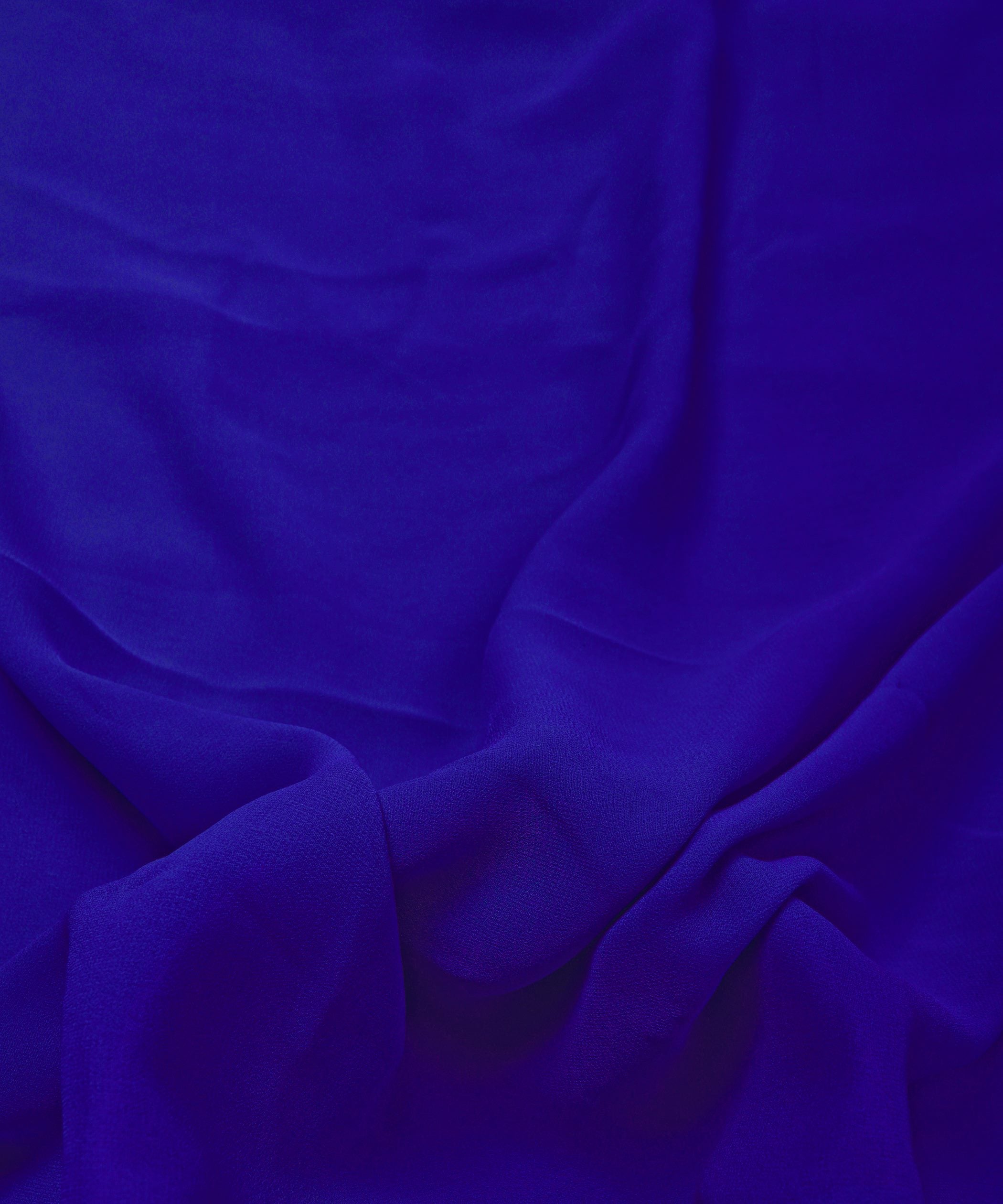Royal Blue Plain Dyed Georgette Fabric