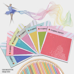 Georgette Sequins-Swatch Card