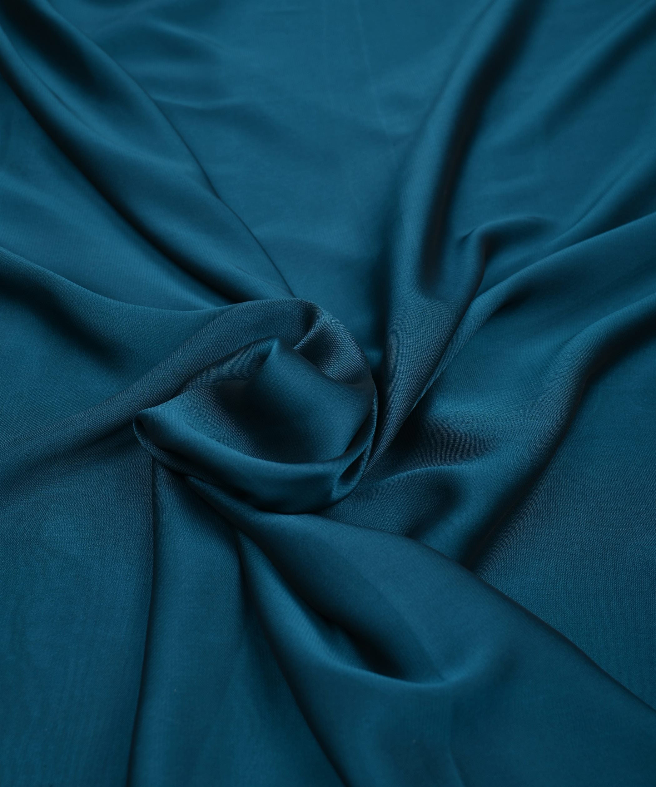 Teal Plain Dyed Georgette Fabric