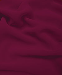 Wine Plain Dyed Georgette Fabric