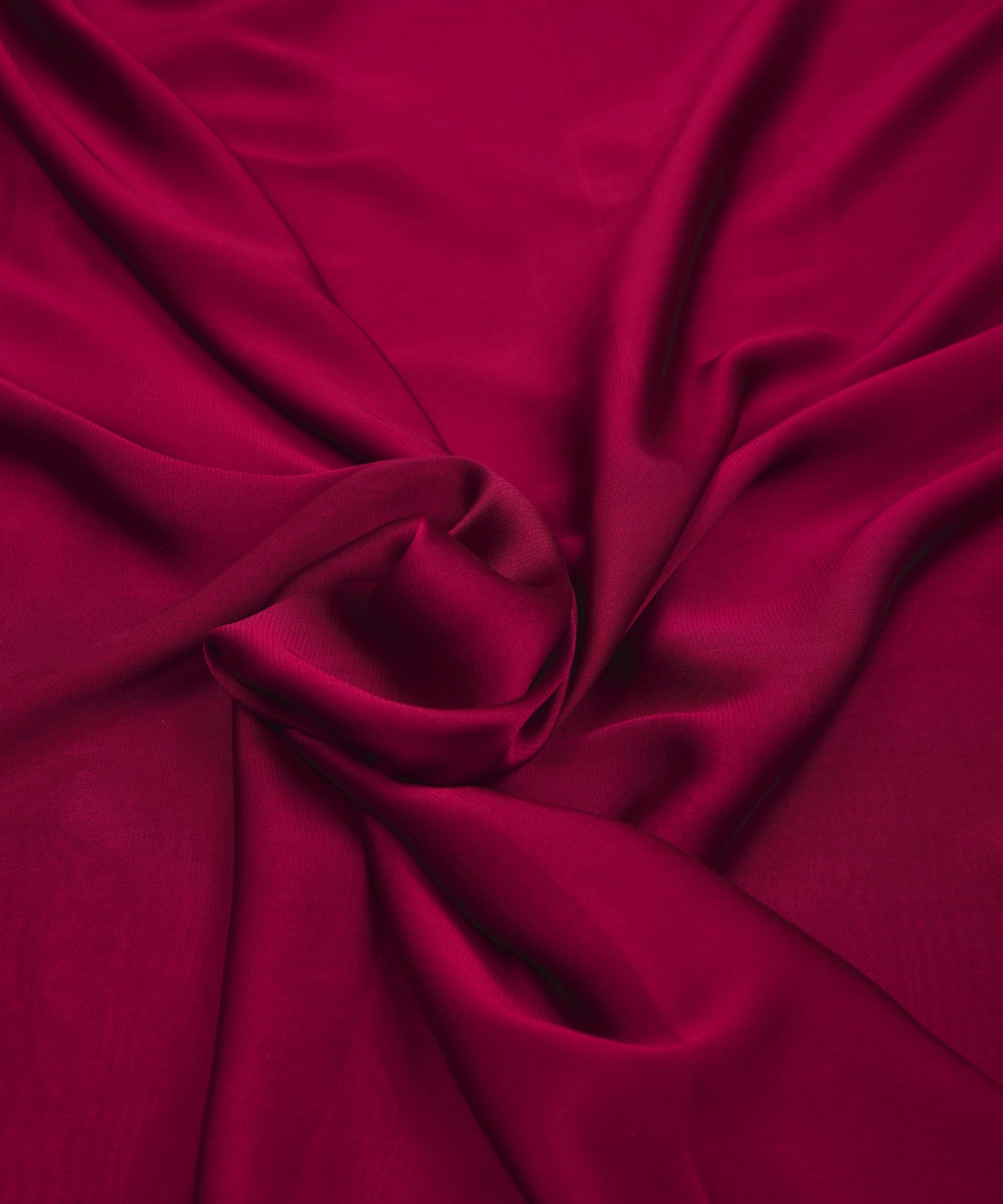 Wine Plain Dyed Georgette Fabric