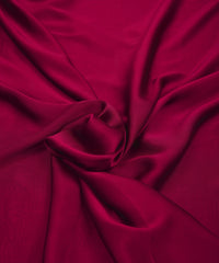 Wine Plain Dyed Georgette Fabric
