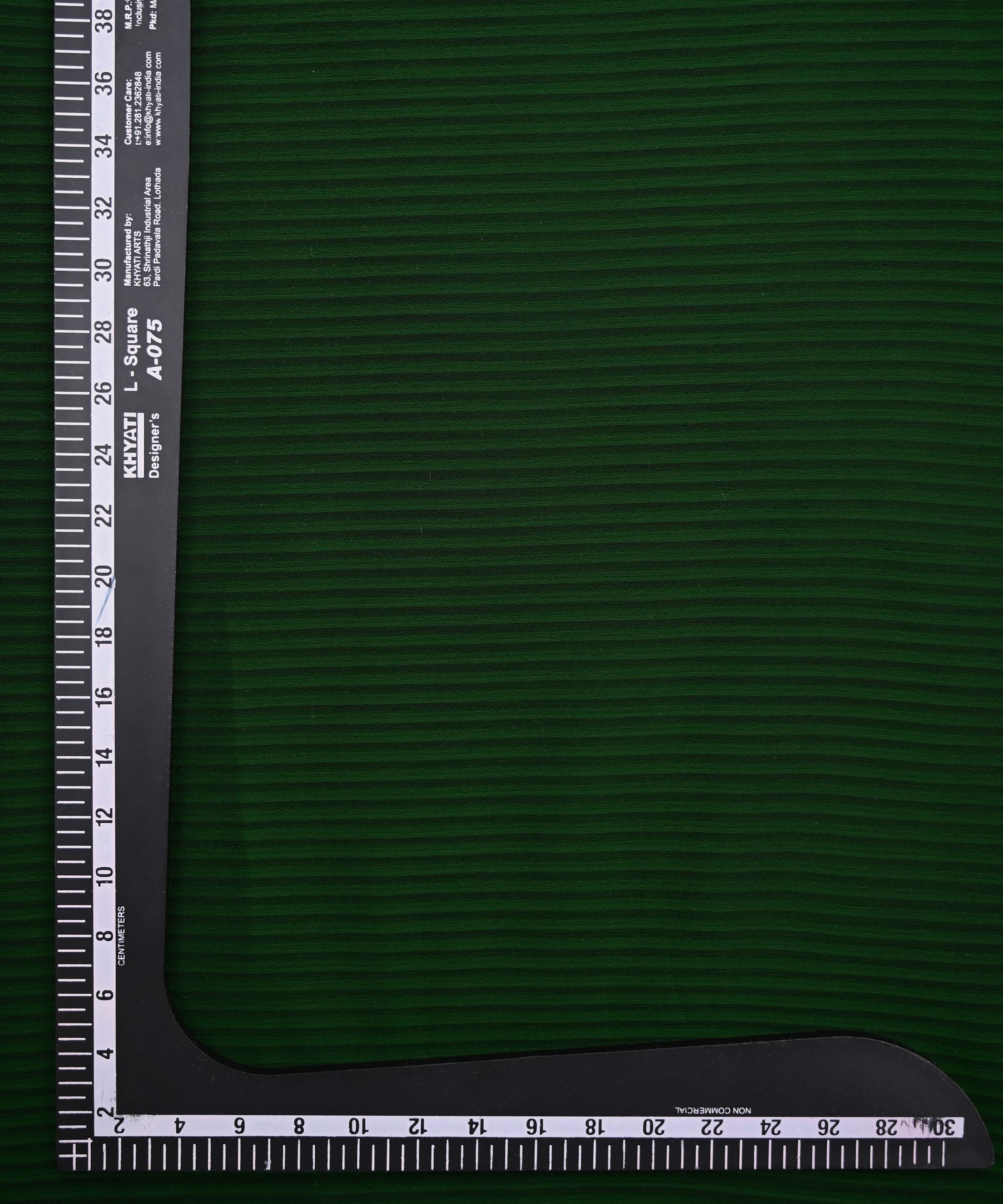 Dark Green Georgette Fabric with All Over Lining