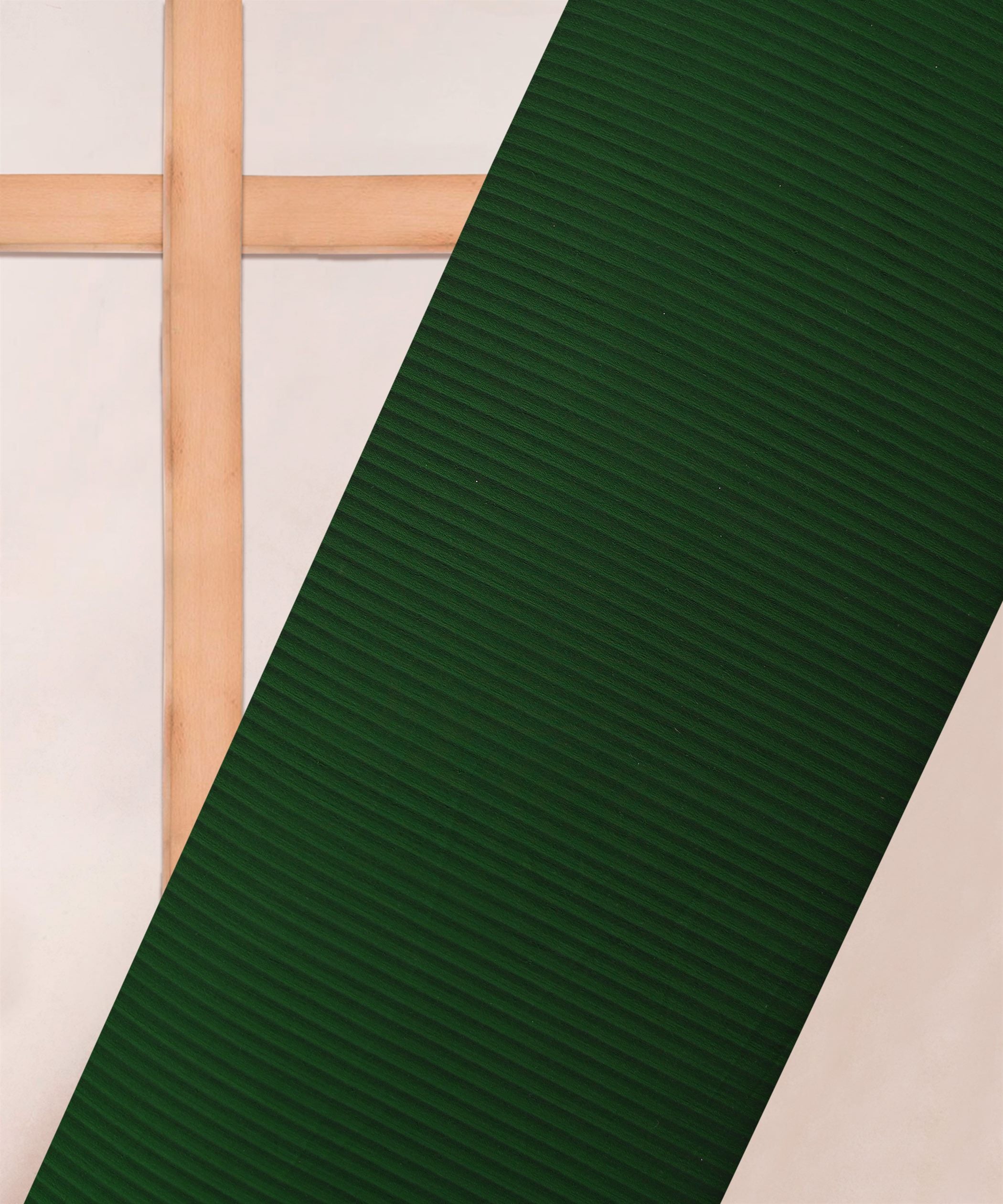 Dark Green Georgette Fabric with All Over Lining