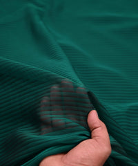 Green Georgette Fabric with All Over Lining