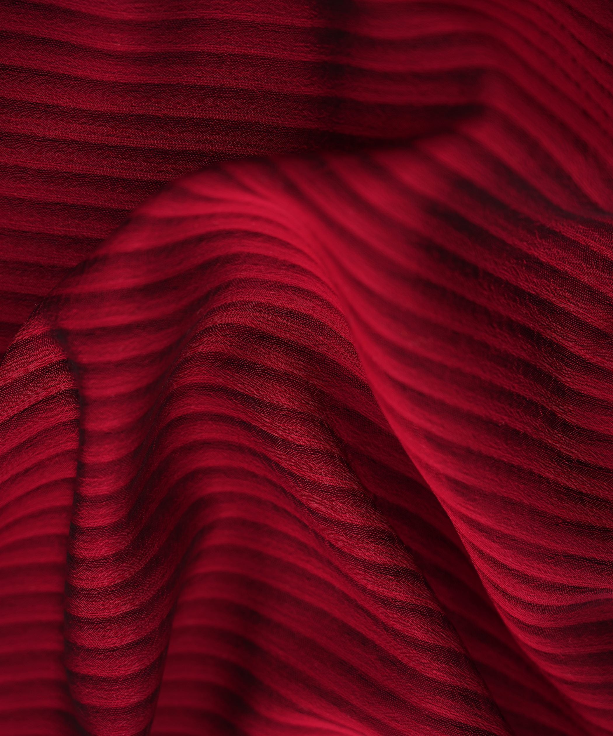 Maroon Georgette Fabric with All Over Lining