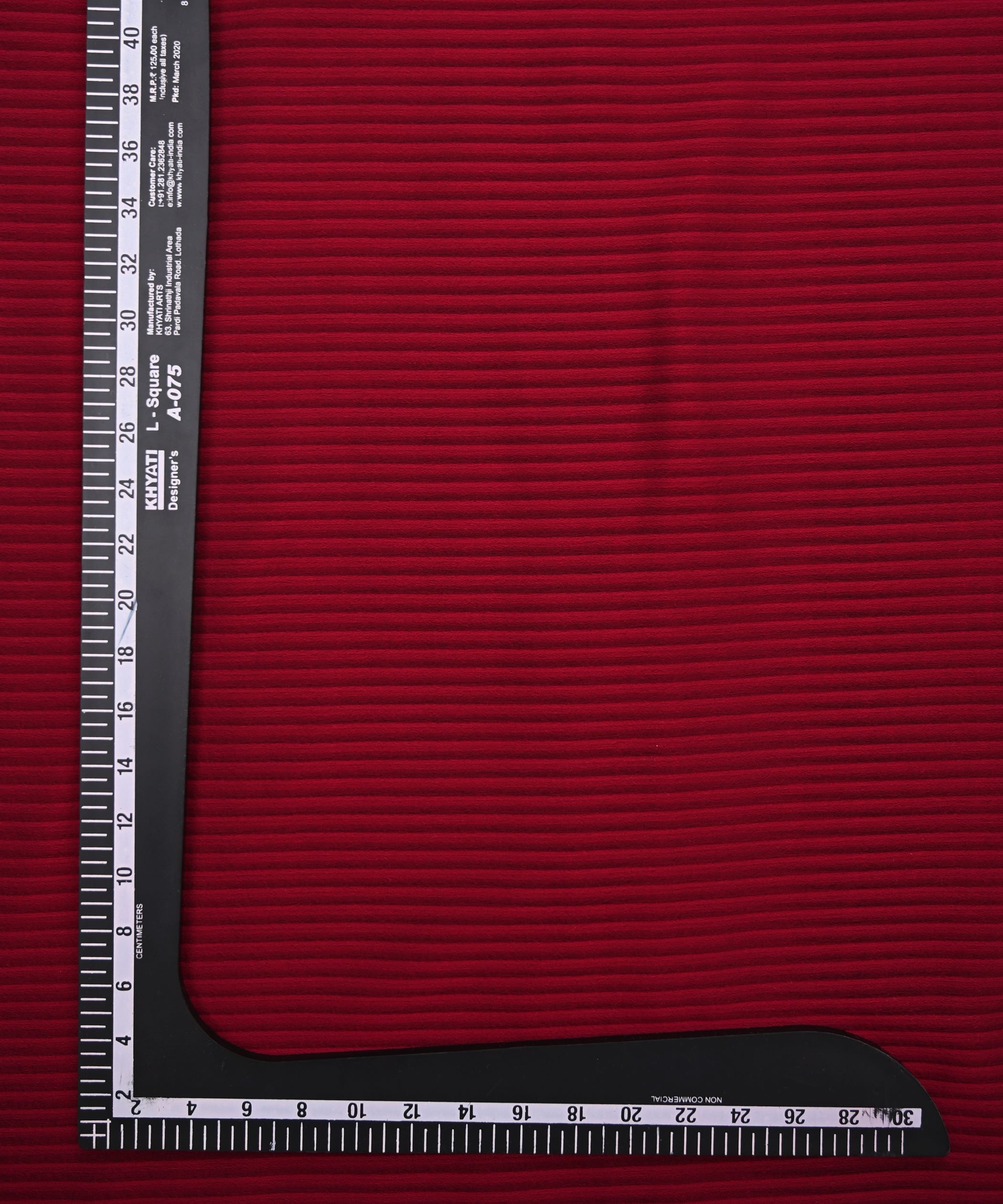 Maroon Georgette Fabric with All Over Lining