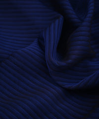 Navy Blue Georgette Fabric with All Over Lining