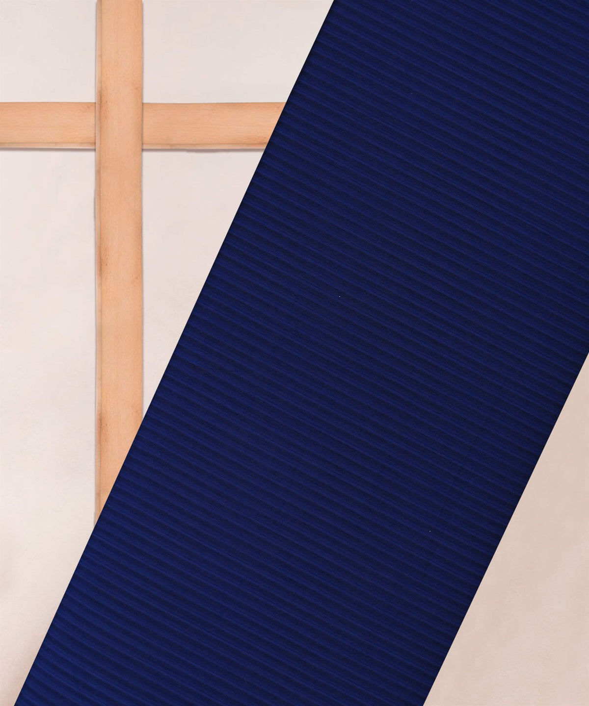 Navy Blue Georgette Fabric with All Over Lining