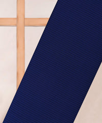 Navy Blue Georgette Fabric with All Over Lining