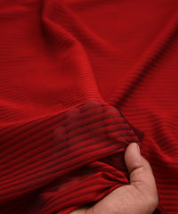 Red Georgette Fabric with All Over Lining