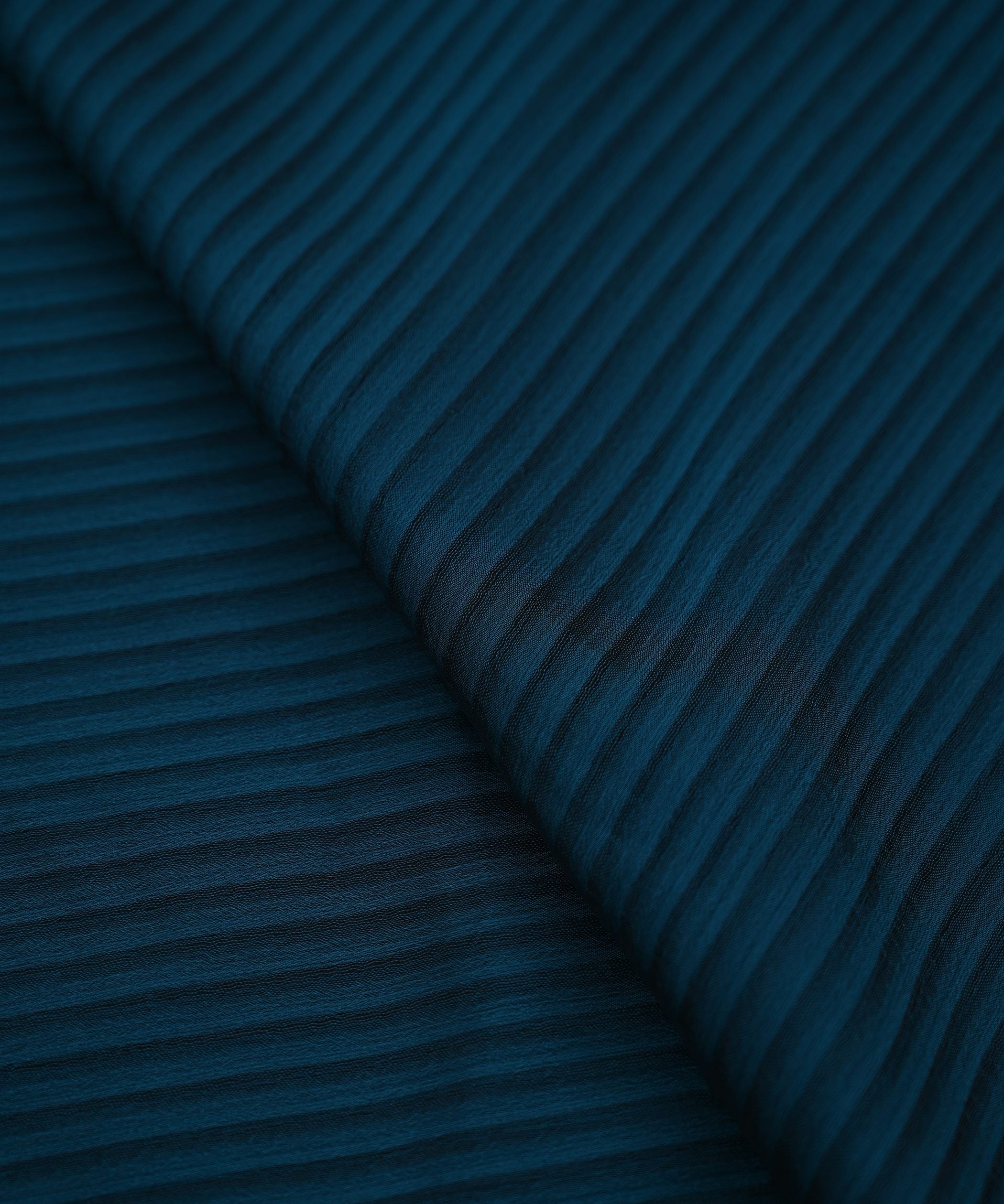 Teal Georgette Fabric with All Over Lining