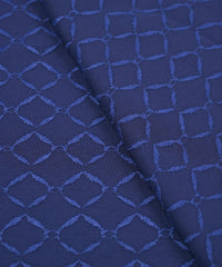 Navy Blue Georgette Fabric with Embroidery