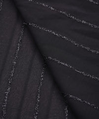 Black Georgette Fabric with Fur Lining
