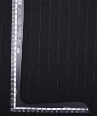 Black Georgette Fabric with Fur Lining