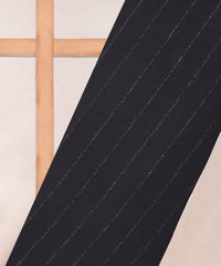 Black Georgette Fabric with Fur Lining