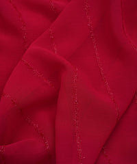 Hot Pink Georgette Fabric with Fur Lining