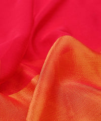 Gajri Georgette Fabric with Gold Border