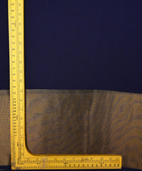 Navy Blue Georgette Fabric with Gold Border