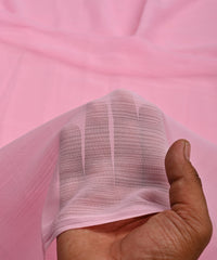 Baby Pink Georgette fabric with Lining