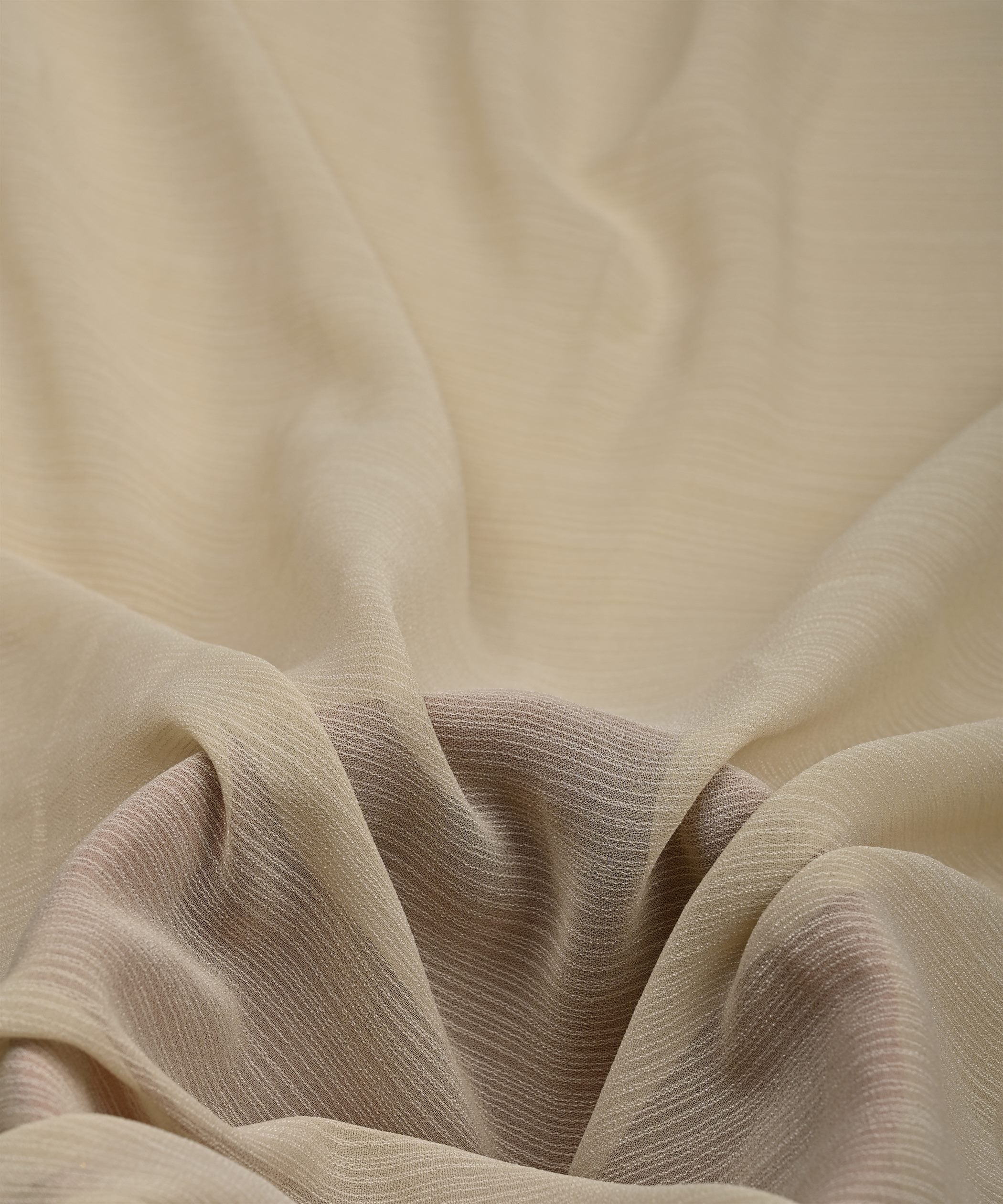 Bone White Georgette fabric with Lining