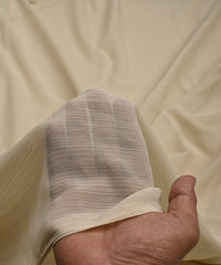 Bone White Georgette fabric with Lining