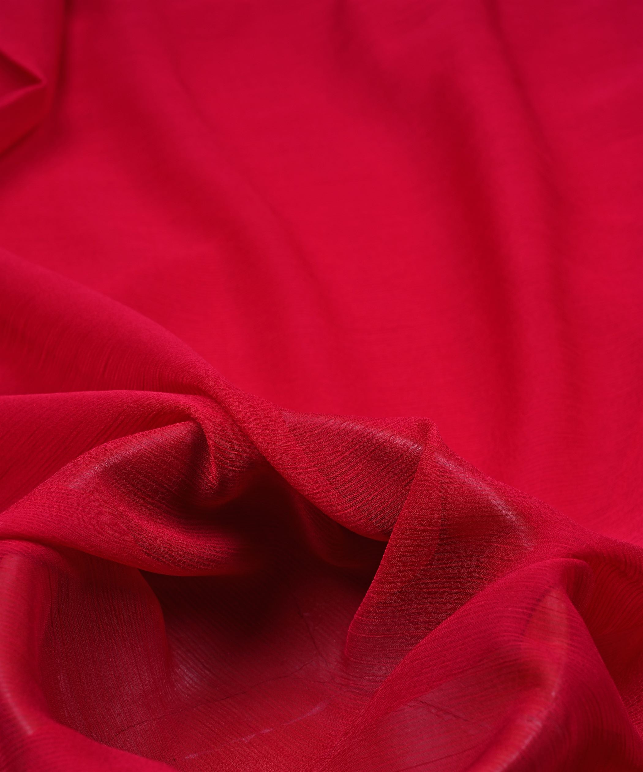 Hot Pink Georgette Fabric with Lining Border