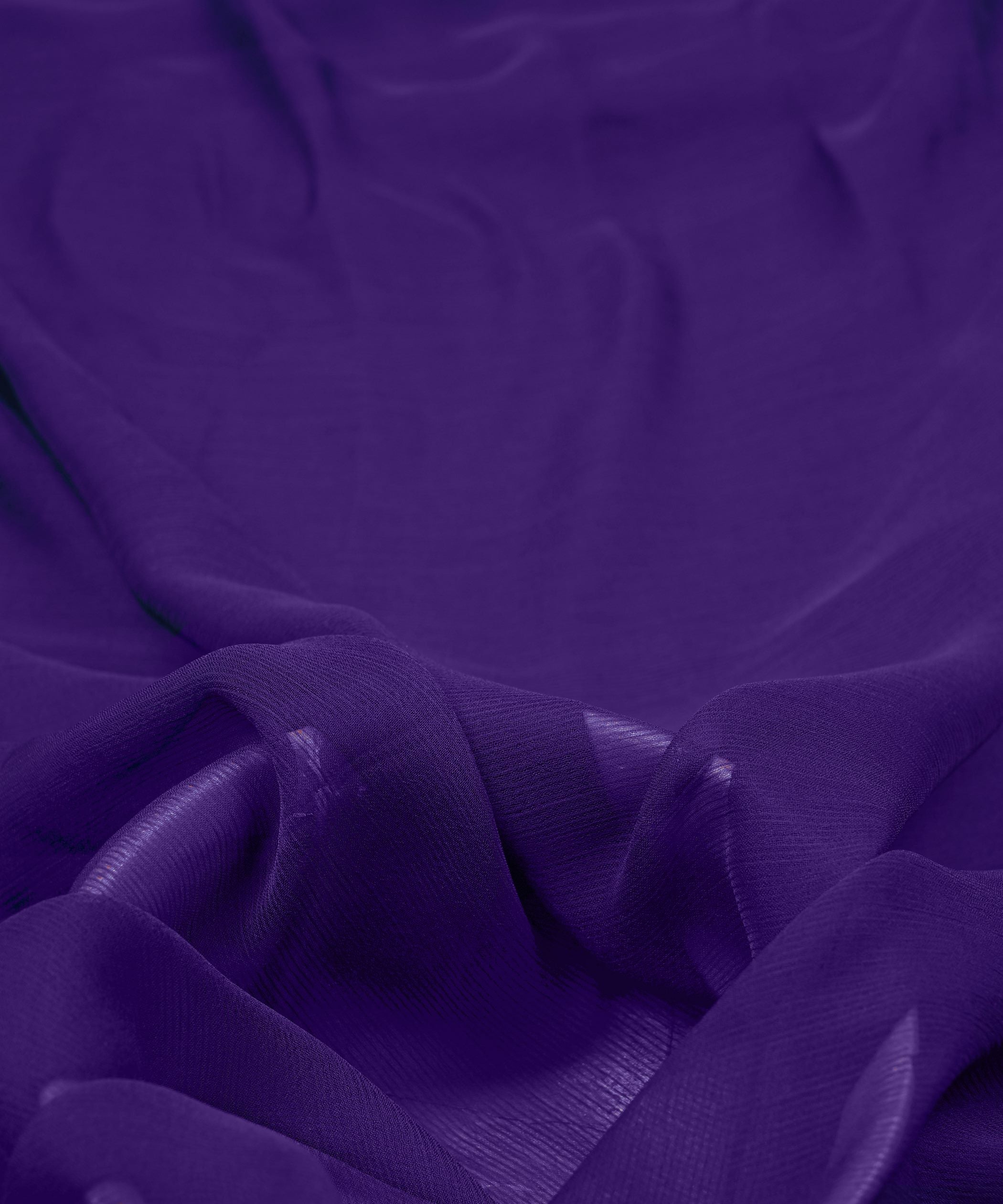 Purple Georgette Fabric with Lining Border