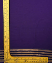 Purple Georgette Fabric with Lining Border