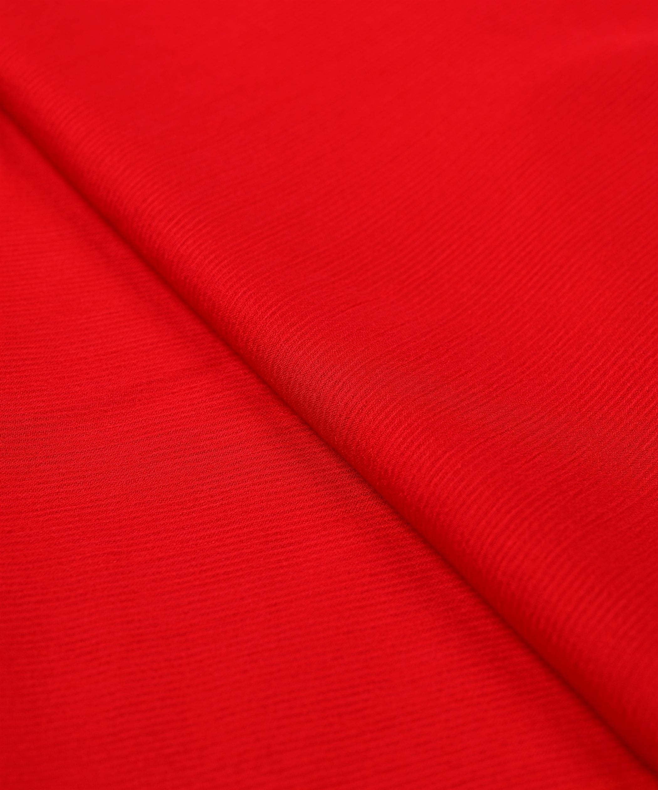 Red Georgette Fabric with Lining Border